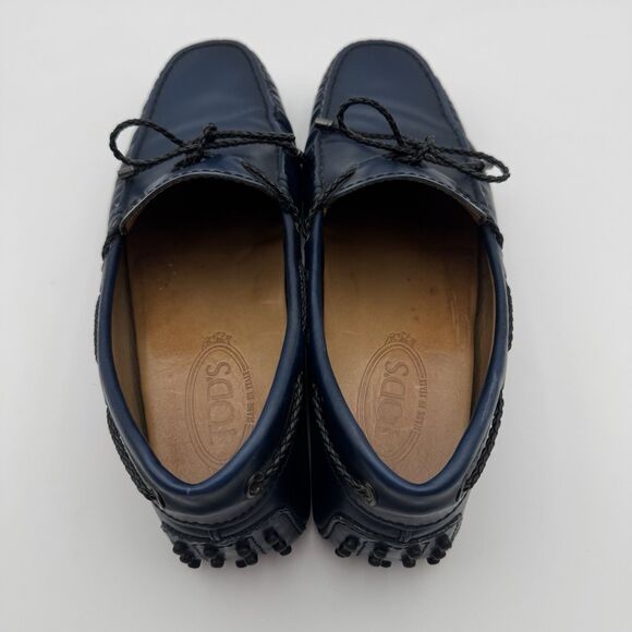 Tod\'s Calf Gommino Driving Shoes Loafers Men\'s Navy Blue Size 7 Bow Tie Italy main image 11